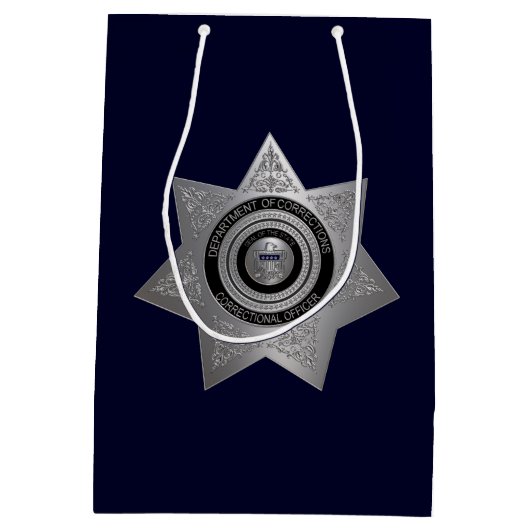 Rectificerende functionarissen Badge, Silv-Blue-Me Medium Cadeauzakje (Achterkant)