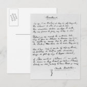 Recueillement', ondertekende sonnet, 1861 briefkaart (Voorkant / Achterkant)