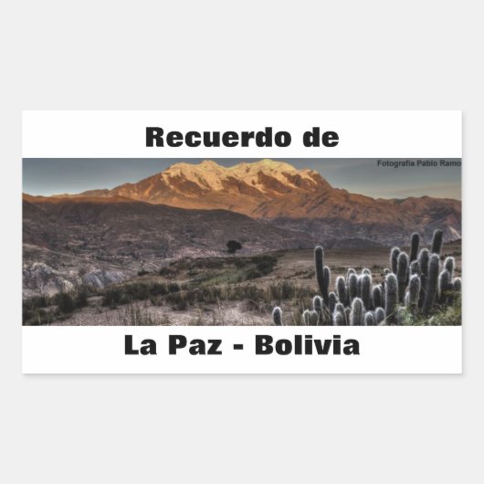 Recuerdo de La Paz Rechthoekige Sticker (Voorkant)