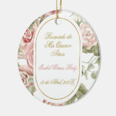 Recuerdo de quinceañera keramisch ornament (Links)