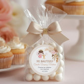 Recuerdos Bautizo Meisje Engel Doop Gunsten Gesche Ronde Sticker