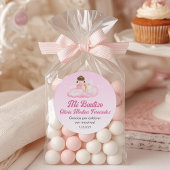 Recuerdos Bautizo Meisje Engel Doop Gunsten Gesche Ronde Sticker