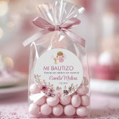 Recuerdos Bautizo Meisje Engel Doop Gunsten Gesche Ronde Sticker