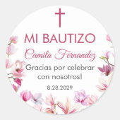 Recuerdos de Bautizo doop gunsten Ronde Sticker (Voorkant)