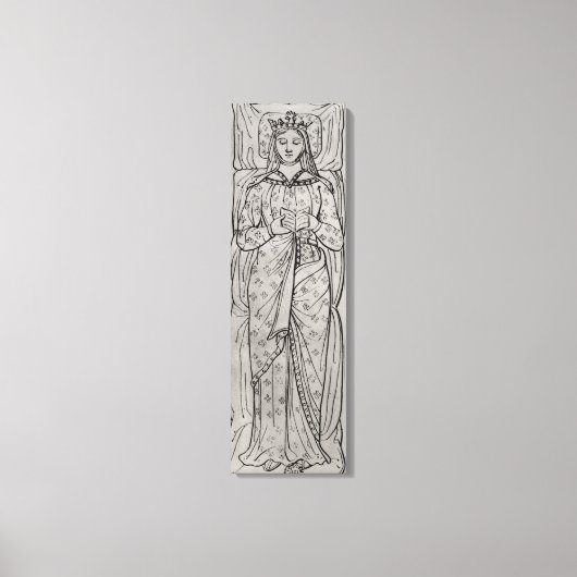 Recumbant Eleanor van Aquitaine Canvas Afdruk (Voorkant)
