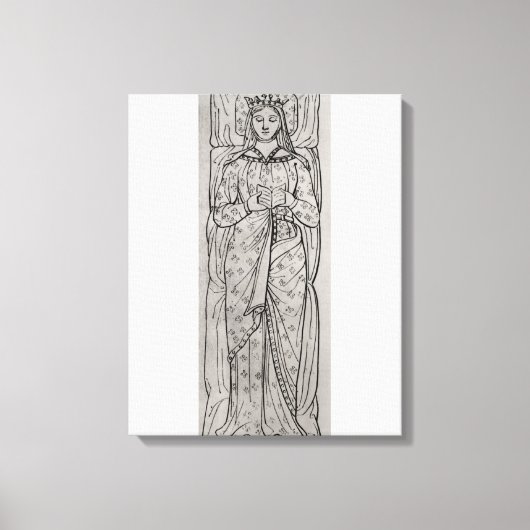 Recumbant Eleanor van Aquitaine Canvas Afdruk (Voorkant)
