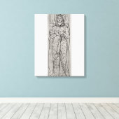 Recumbant Eleanor van Aquitaine Canvas Afdruk (Insitu (Houten vloer))
