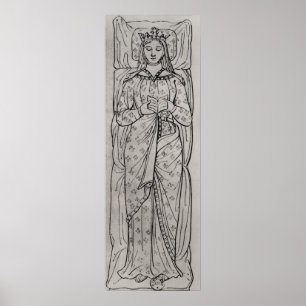 Recumbant Eleanor van Aquitaine Poster