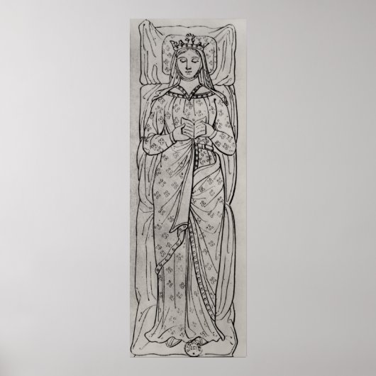 Recumbant Eleanor van Aquitaine Poster (Voorkant)