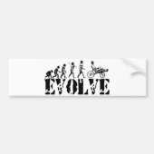 Recumbent Bicycle Evolution Fun Sports Art Bumpersticker (Voorkant)
