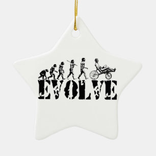 Recumbent Bicycle Evolution Fun Sports Art Keramisch Ornament