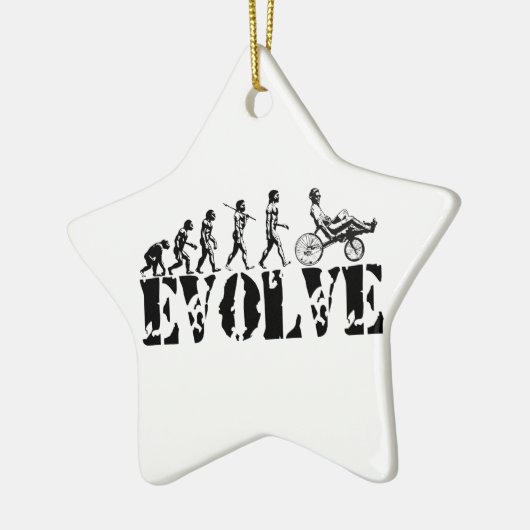 Recumbent Bicycle Evolution Fun Sports Art Keramisch Ornament (Links)