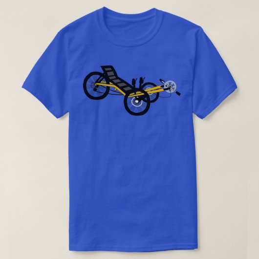 Recumbent Bike op wit T-shirt (Design voorkant)
