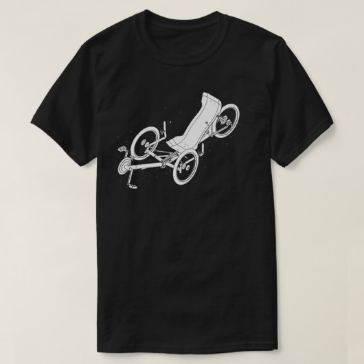 Recumbent-fiets (2) t-shirt (Design voorkant)