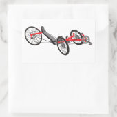 Recumbent Trike Rechthoekige Sticker (Tas)