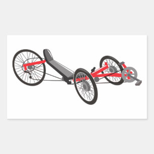 Recumbent Trike Rechthoekige Sticker