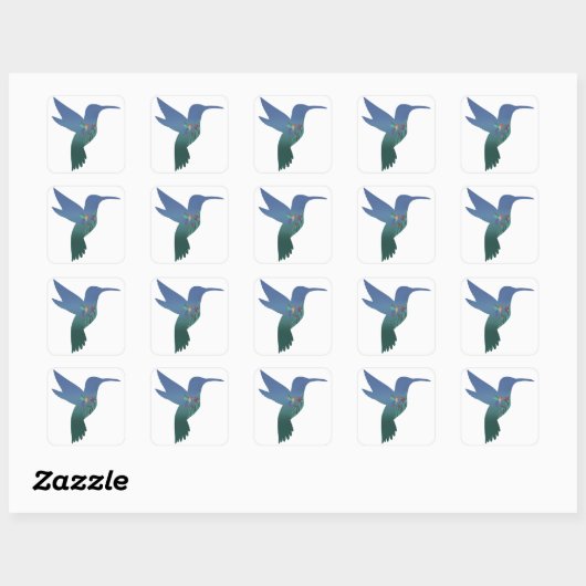 Recursive Hummingbird Cutout Sticker (Vel)