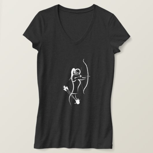 Recurve Archer voor dames - Centerpunch (Dark) T-shirt (Design voorkant)