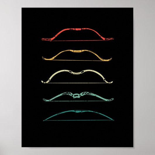 Recurve boogjacht  boogboegjager poster (Voorkant)