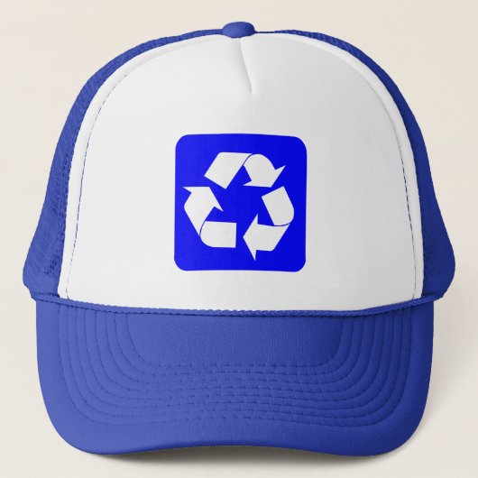 Recyclage - blauw trucker pet (Voorkant)