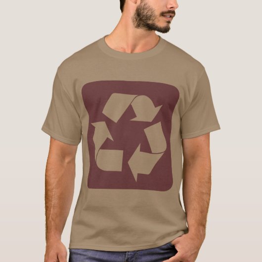 Recyclage - donkerbruin t-shirt (Voorkant)