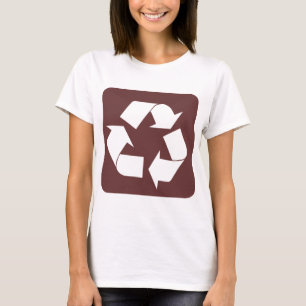 Recyclage - donkerbruin t-shirt