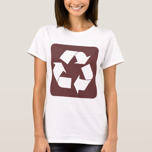 Recyclage - donkerbruin t-shirt (Voorkant)