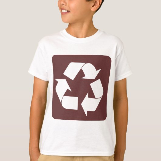Recyclage - donkerbruin t-shirt (Voorkant)