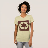 Recyclage - donkerbruin t-shirt (Voorkant volledig)
