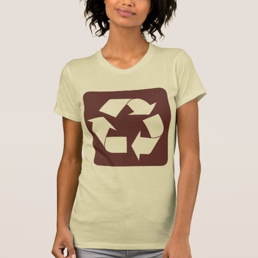 Recyclage - donkerbruin t-shirt (Voorkant)