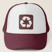 Recyclage - donkerbruin trucker pet (Voorkant)