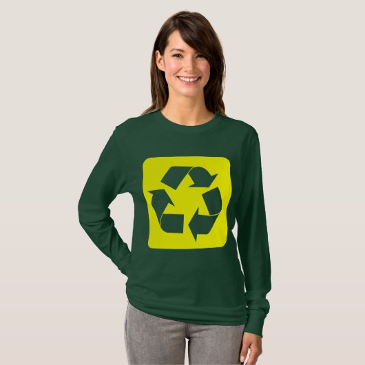 Recyclage - Geel T-shirt (Voorkant volledig)