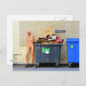 Recyclage karton in Kopenhagen Briefkaart (Voorkant / Achterkant)