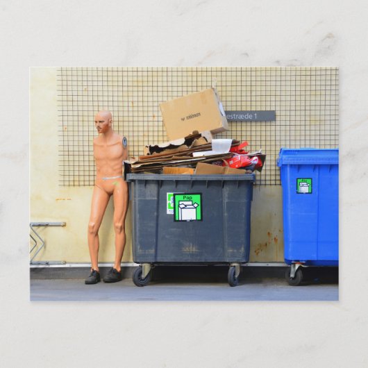 Recyclage karton in Kopenhagen Briefkaart (Voorkant)