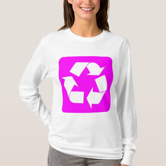Recyclage — Magenta T-shirt (Voorkant)