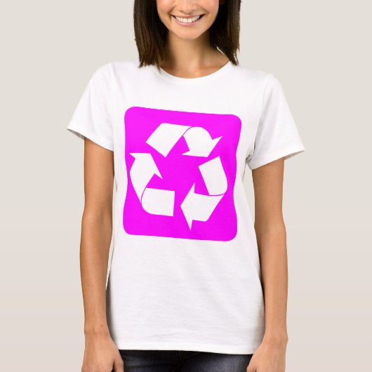 Recyclage — Magenta T-shirt (Voorkant)