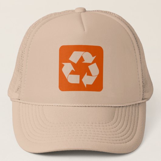 Recyclage - Oranje Trucker Pet (Voorkant)