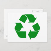 Recyclage-symbool - groen briefkaart (Voorkant / Achterkant)