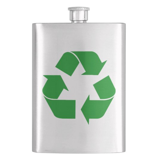 Recyclage-symbool - groen heupfles (Voorkant)