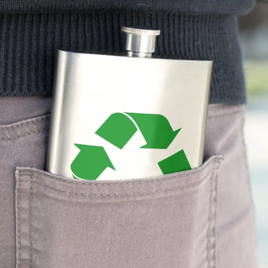 Recyclage-symbool - groen heupfles (Voorbeeld)