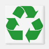 Recyclage-symbool - groen magneet (Voorkant)
