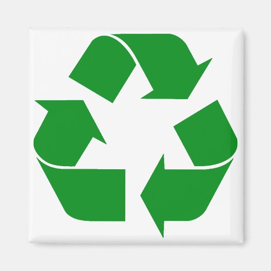 Recyclage-symbool - groen magneet (Voorkant)