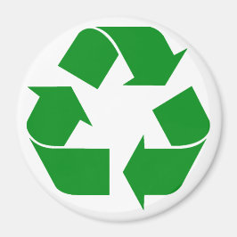 Recyclage-symbool - groen magneet
