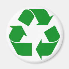 Recyclage-symbool - groen magneet