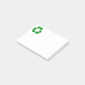 Recyclage-symbool - groen post-it® notes (Schuin)