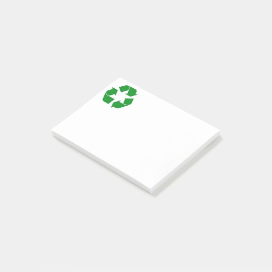 Recyclage-symbool - groen post-it® notes (Schuin)