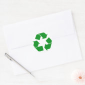 Recyclage-symbool - groen ronde sticker (Envelop)