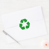 Recyclage-symbool - groen ronde sticker (Envelop)