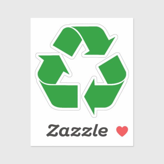 Recyclage-symbool - groen sticker (Vel)