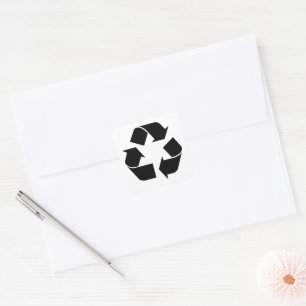 Recyclage-symbool - groen vierkante sticker